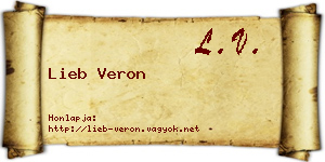 Lieb Veron névjegykártya